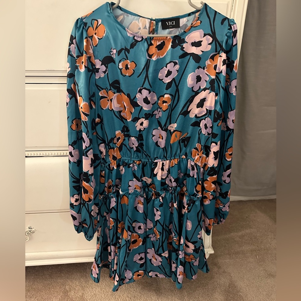 Vici Balloon Sleeve Mini Dress